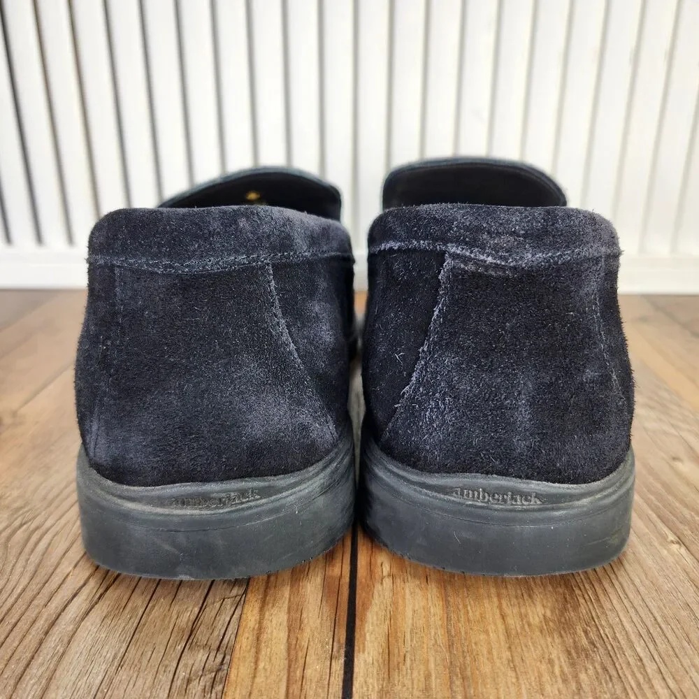 Amberjack The Loafer Mens Size 10 M Black Suede Slip On Loafers Shoes Casual